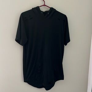 SoulStar Black Distressed Hoodie T-Shirt